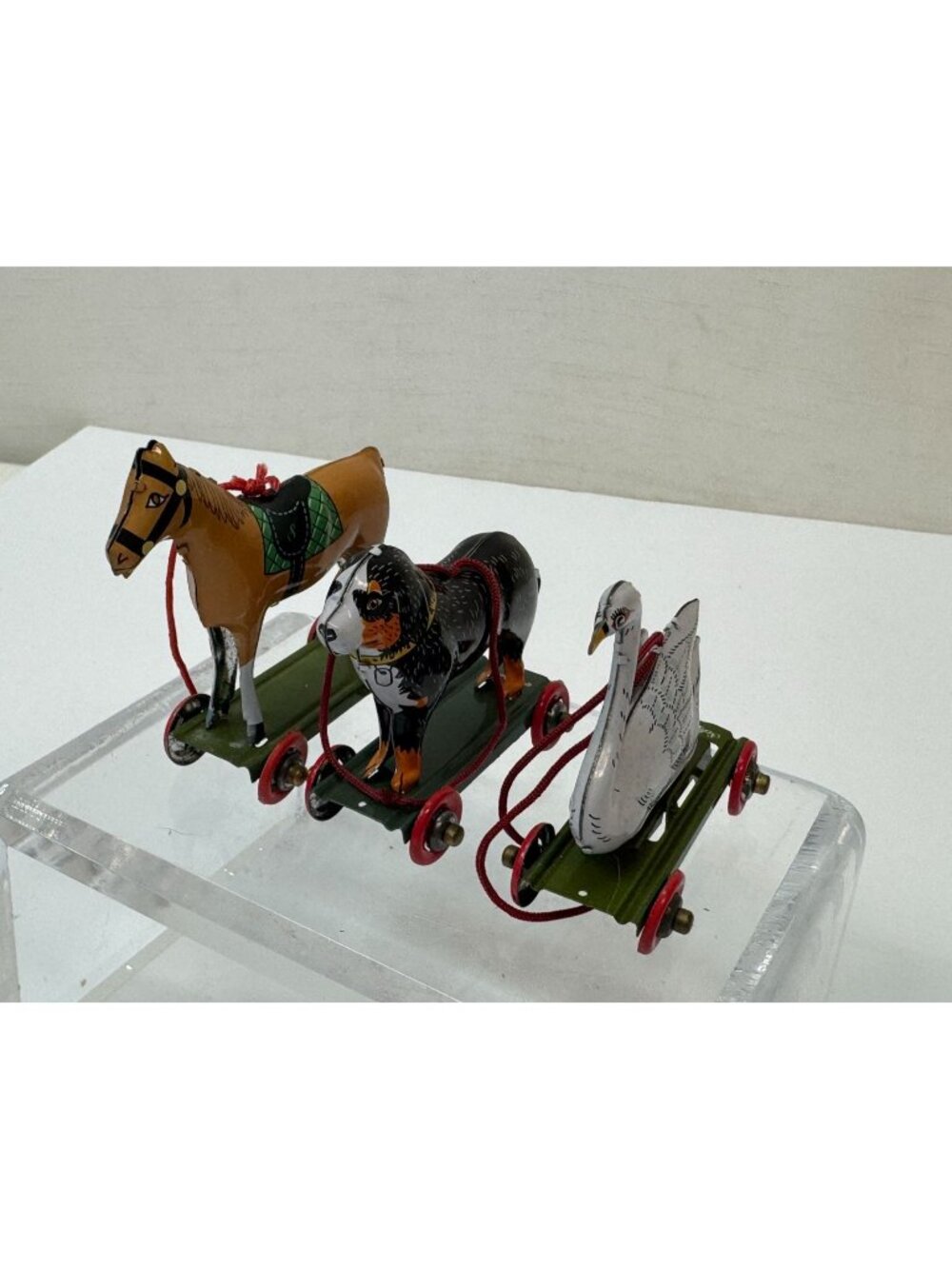 3 Miniature Schylling Animal ornaments -